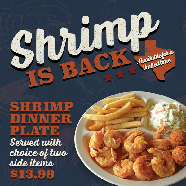 shrimp dinner plate