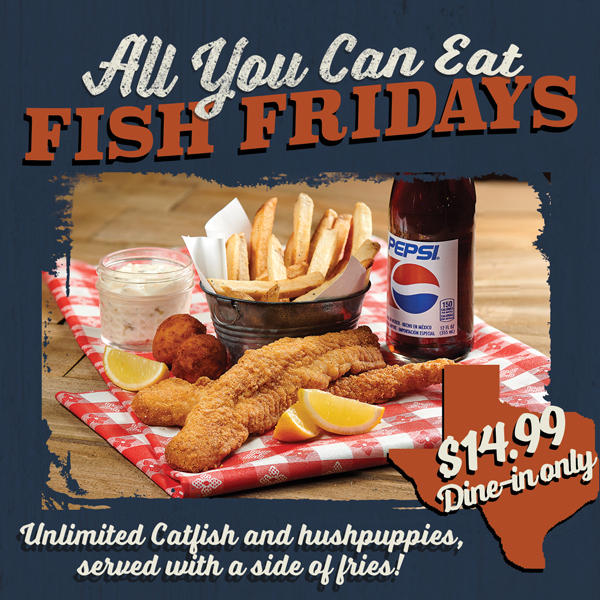 lent, all you can eat fish, AYCE fish, catfish, special, Friday, fish fry